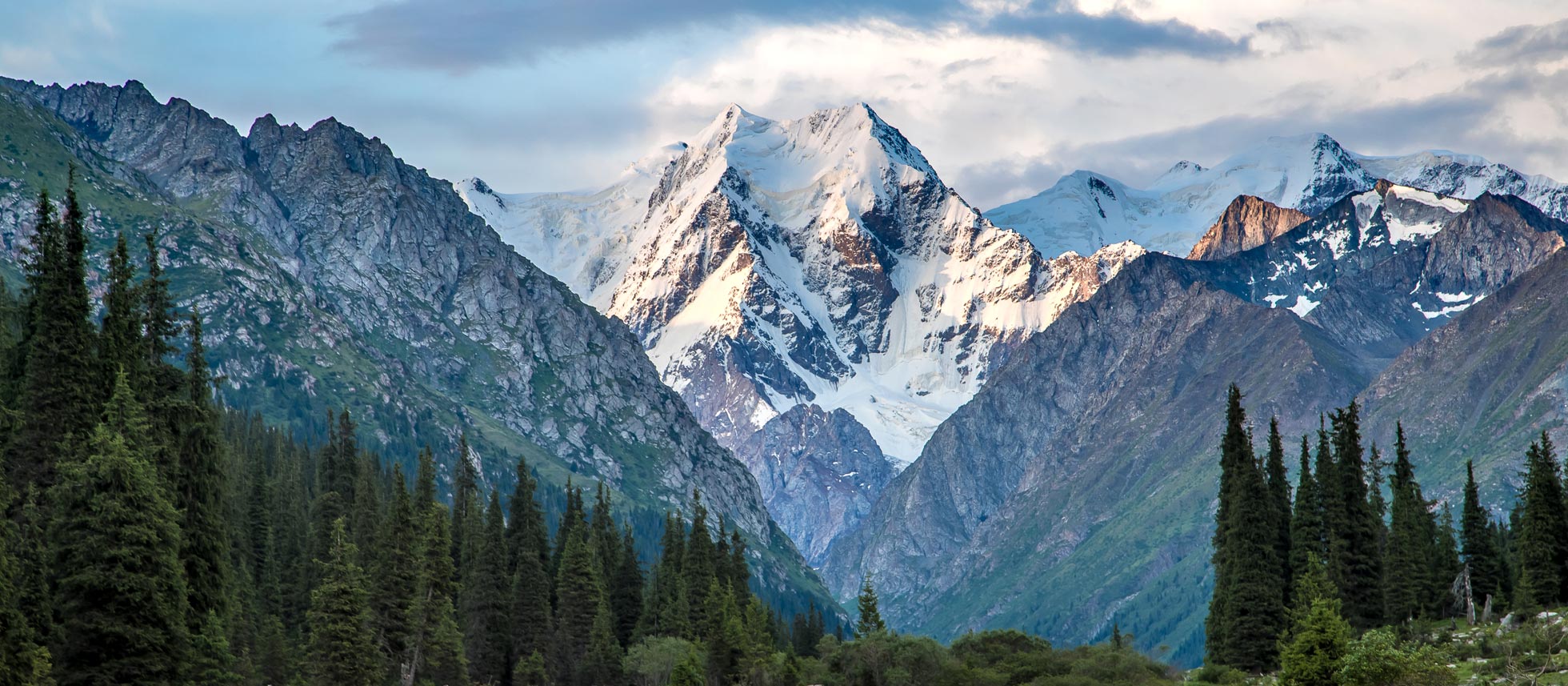 Mountains and valleys Kyrgyzstan