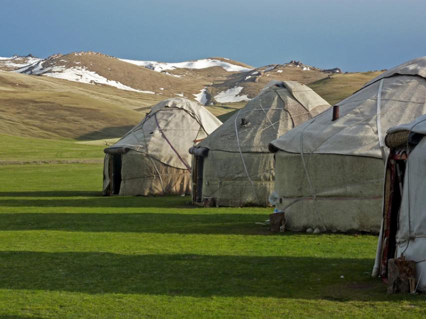 Yurt camp in Son-Kul lake