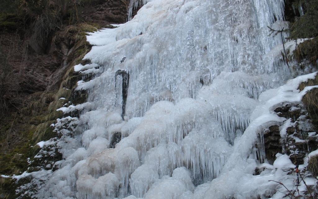 Frozen waterfalls
