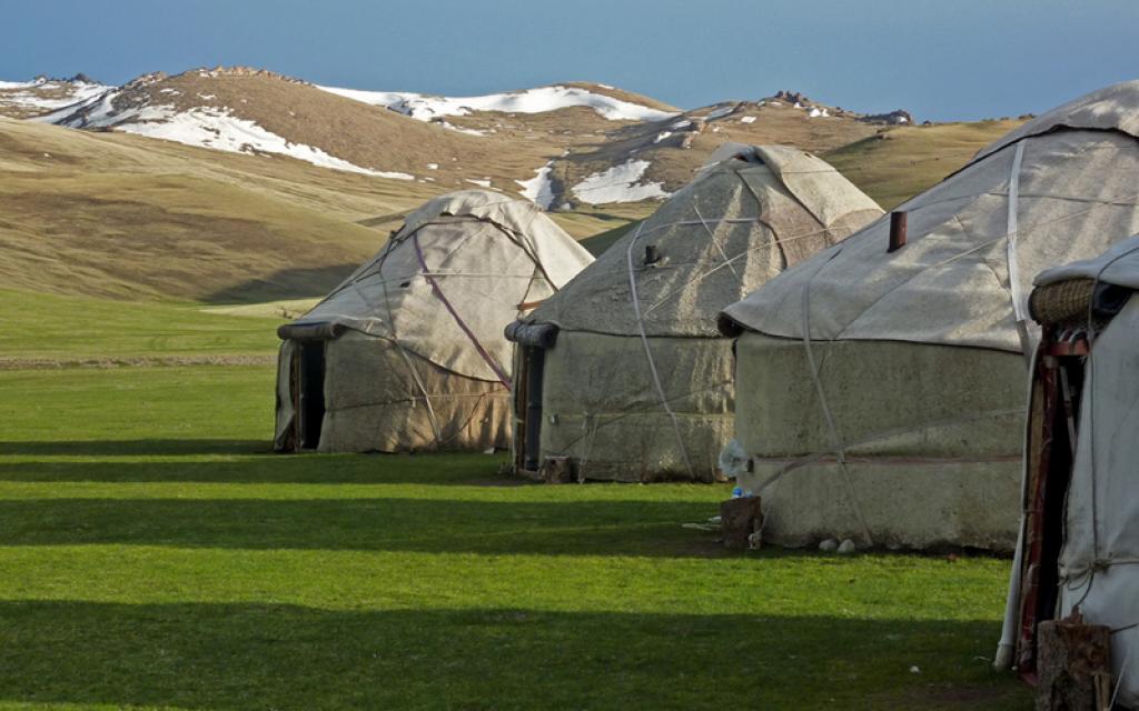 Yurt camp in Son-Kul lake